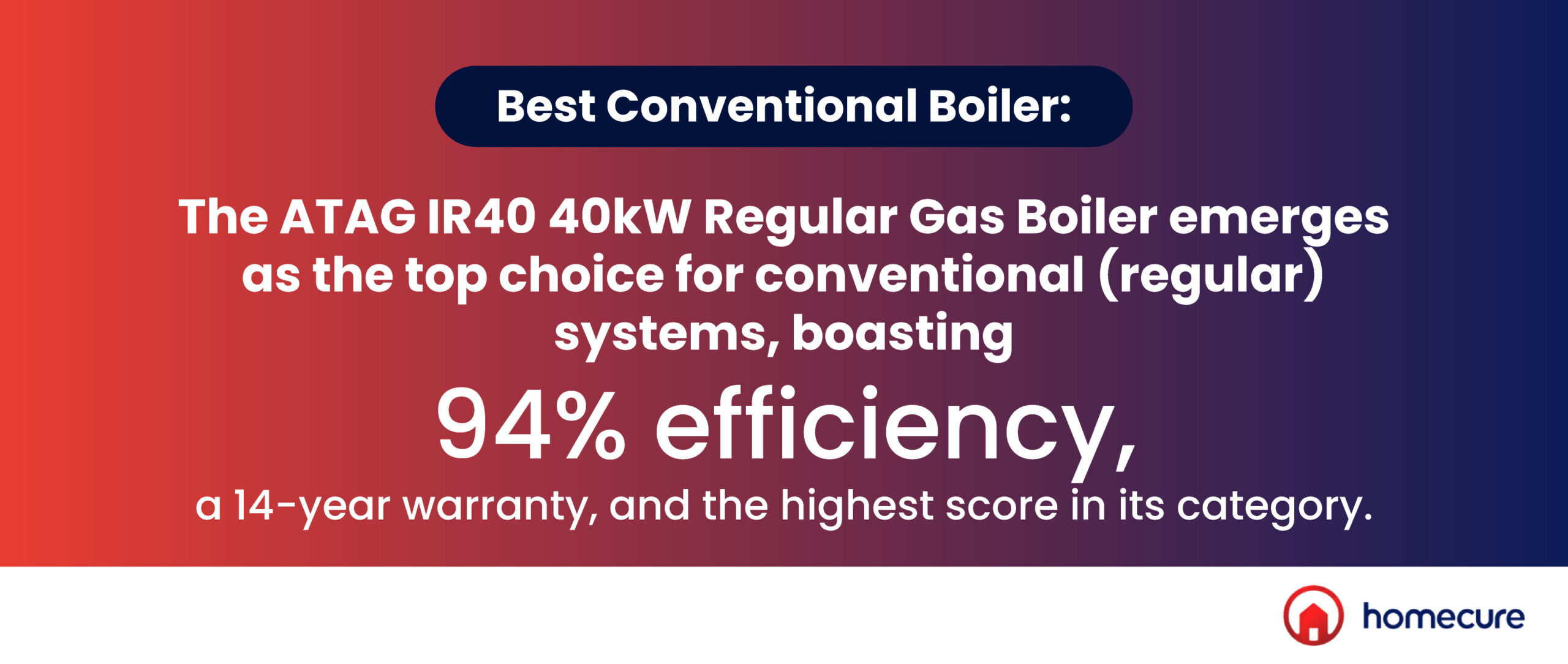 The ATAG IR40 is the best conventional boiler