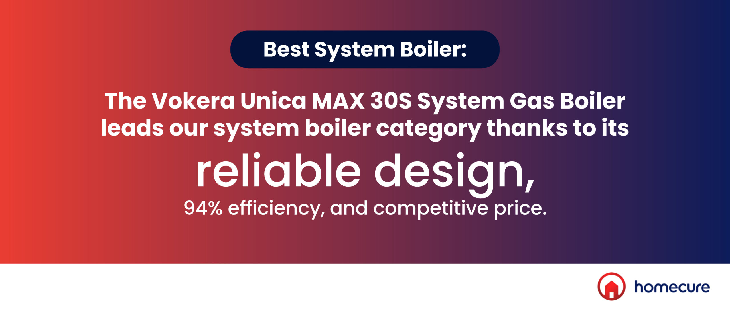 The Vokera Unica Max 30S is the best system boiler